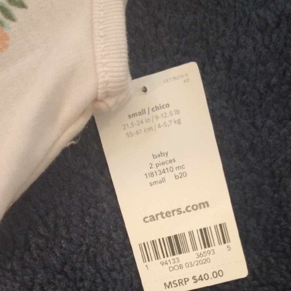 Carter's Pastel Floral Baby Sleep Sack​ - Picture 2 of 6